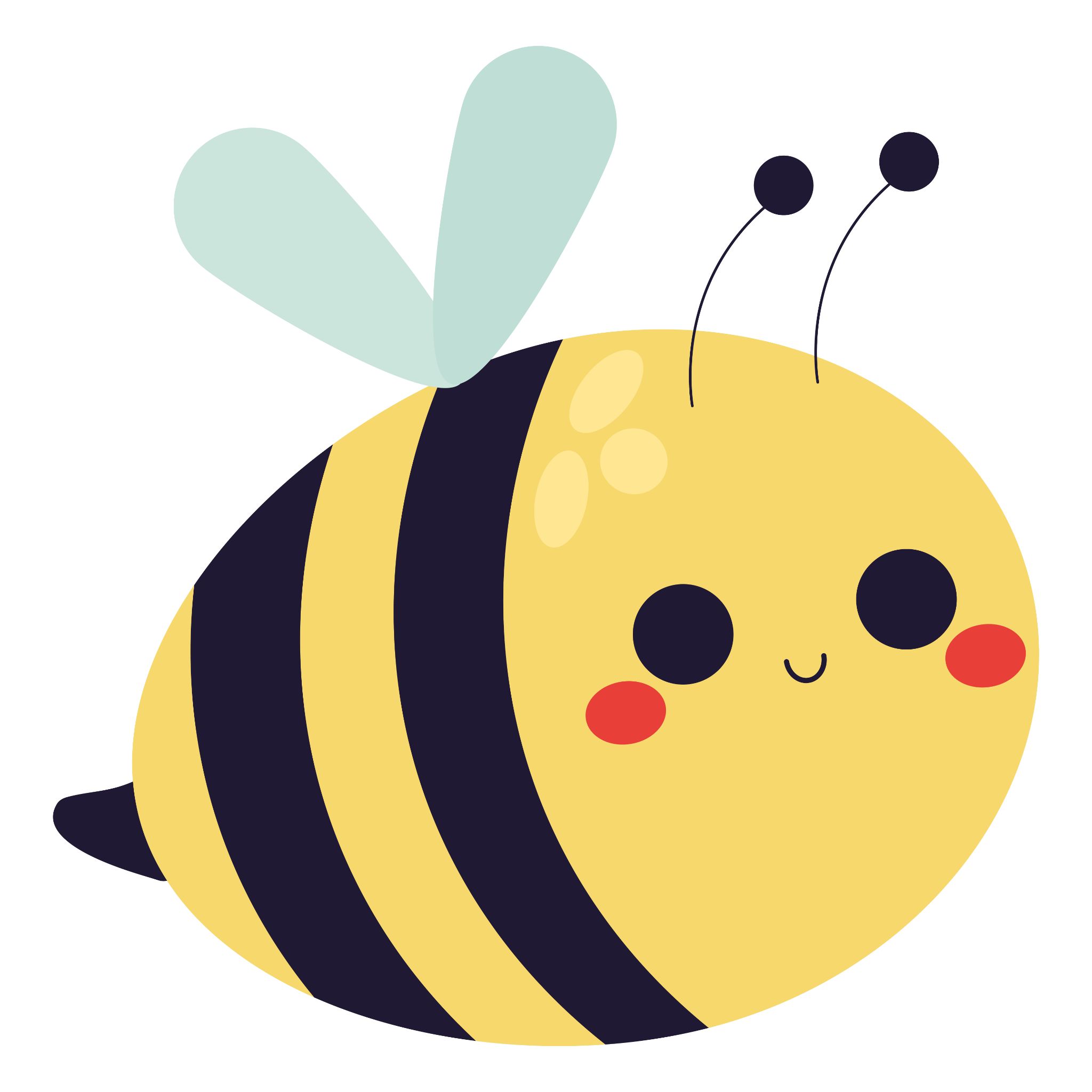 The Power of bees white background